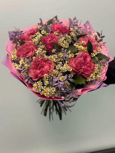 Изображение товара Букет wowflo "Бал цветов", 15 цветов, высота 40см, сборка на стеблях