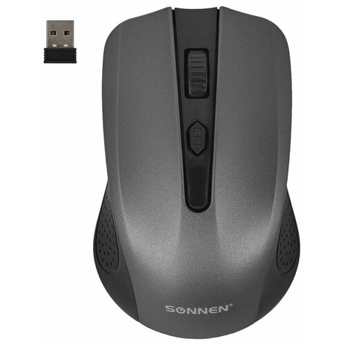 Мышь беспроводная Sonnen V99 USB 800 1200 1600 dpi 4 кнопки оптическая серая х2шт 159800₽