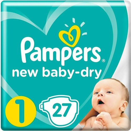 Подгузники Pampers New Baby-Dry 2-5кг Размер 1 27шт