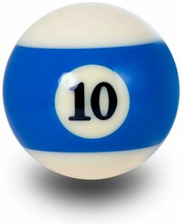 Шар для бильярда Mr.Fox Pool Standart №10 57,2 мм бильярдный шар, синий/белый