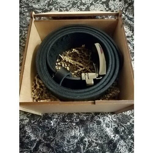 фото Ремень , размер 130, черный ручная работа