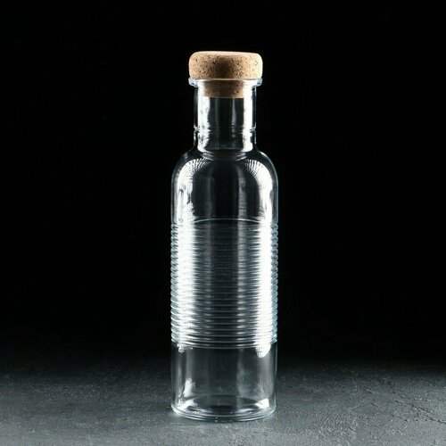 Бутылка стеклянная Hoop, с крышкой, 1,07 л (комплект из 2 шт)