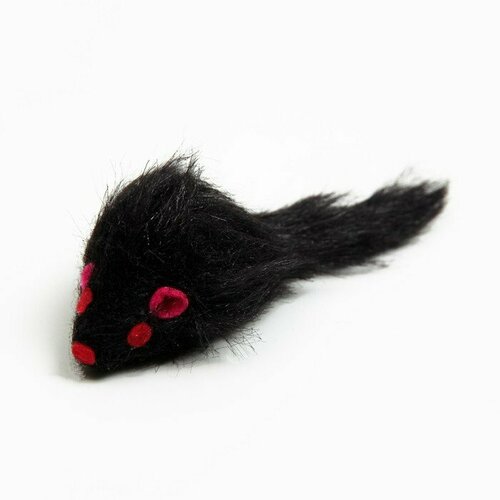 Игрушка для кошек Мышь малая, 5 см, чёрная (комплект из 32 шт)