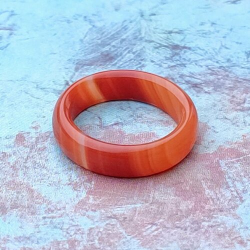 Кольцо, сердолик, размер 17, красный, оранжевый кольцо сердолик размер 17 5 коричневый красный