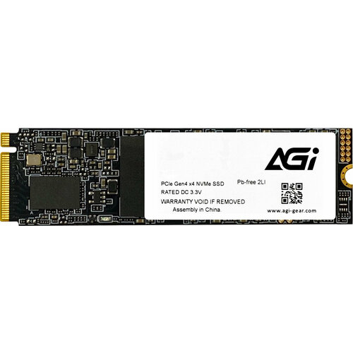 Накопитель SSD AGi PCI-E 4.0 x4 2TB AGI2T0G43AI818 M.2 2280 ssd накопитель samsung 500gb 980 m 2 2280 pci e x4 mz v8v500bw