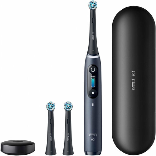 Зубная щетка электрическая Oral-B Vitality iO Series 8 черный электрическая зубная щетка oral b vitality io series 8 насадки для щётки 1шт цвет черный