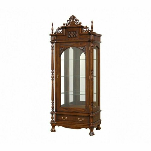 Витрина в стиле Chippendale из массива красного дерева 228250₽