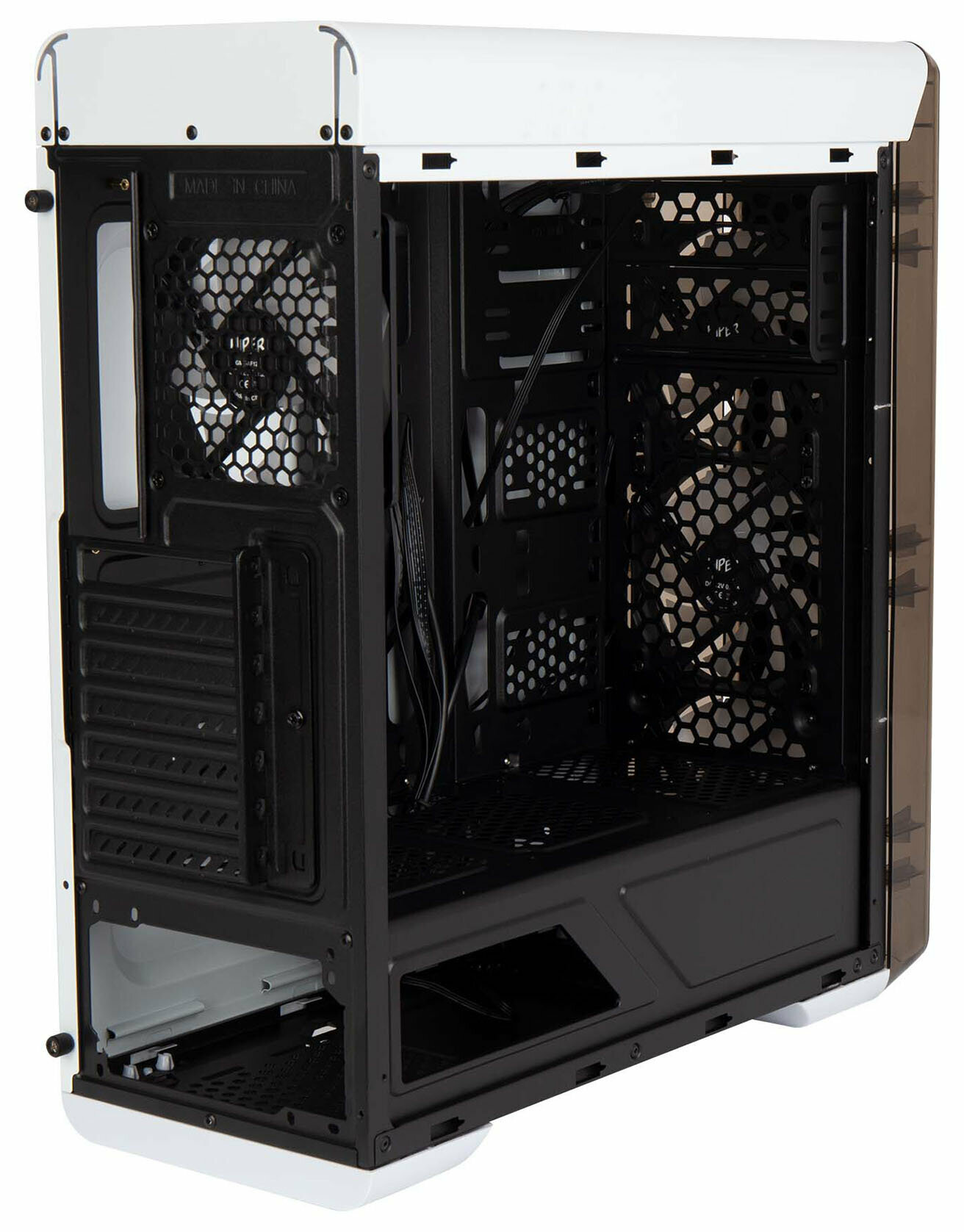 Компьютерный корпус ATX Hiper M11 FRGB-WT черный - фото №6