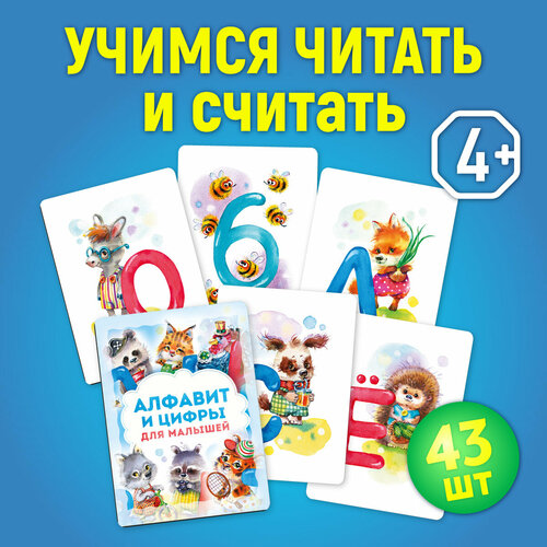 LizaLand Алфавит и цифры для малышей. Развивающие карточки Учим цифры и буквы развивающие карточки учим буквы