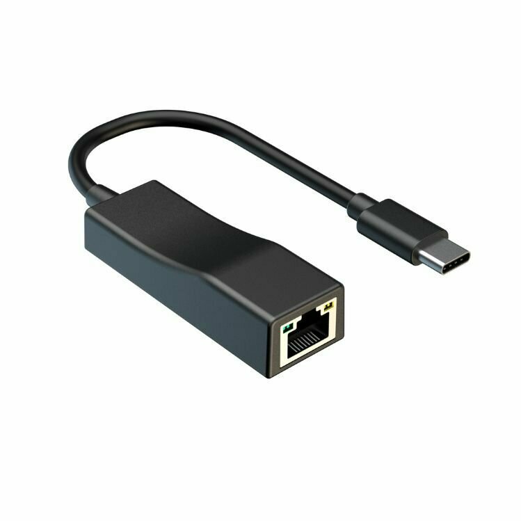 Внешняя сетевая Ethernet карта USB Type-C - LAN (RJ45), 1000 Мбит/с, адаптер - переходник для ноутбука