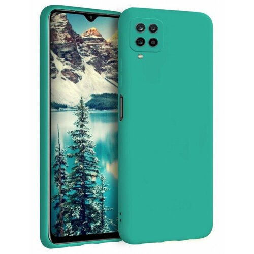 Накладка силиконовая Silicone Cover для Samsung Galaxy A22 4G / Samsung Galaxy M22 / Samsung Galaxy M32 бирюзовая чехол zibelino для samsung galaxy m32 m325 book red zb sam m32 red