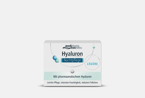 Крем для лица ночной легкий medipharma cosmetics hyaluron nachtpflege legere