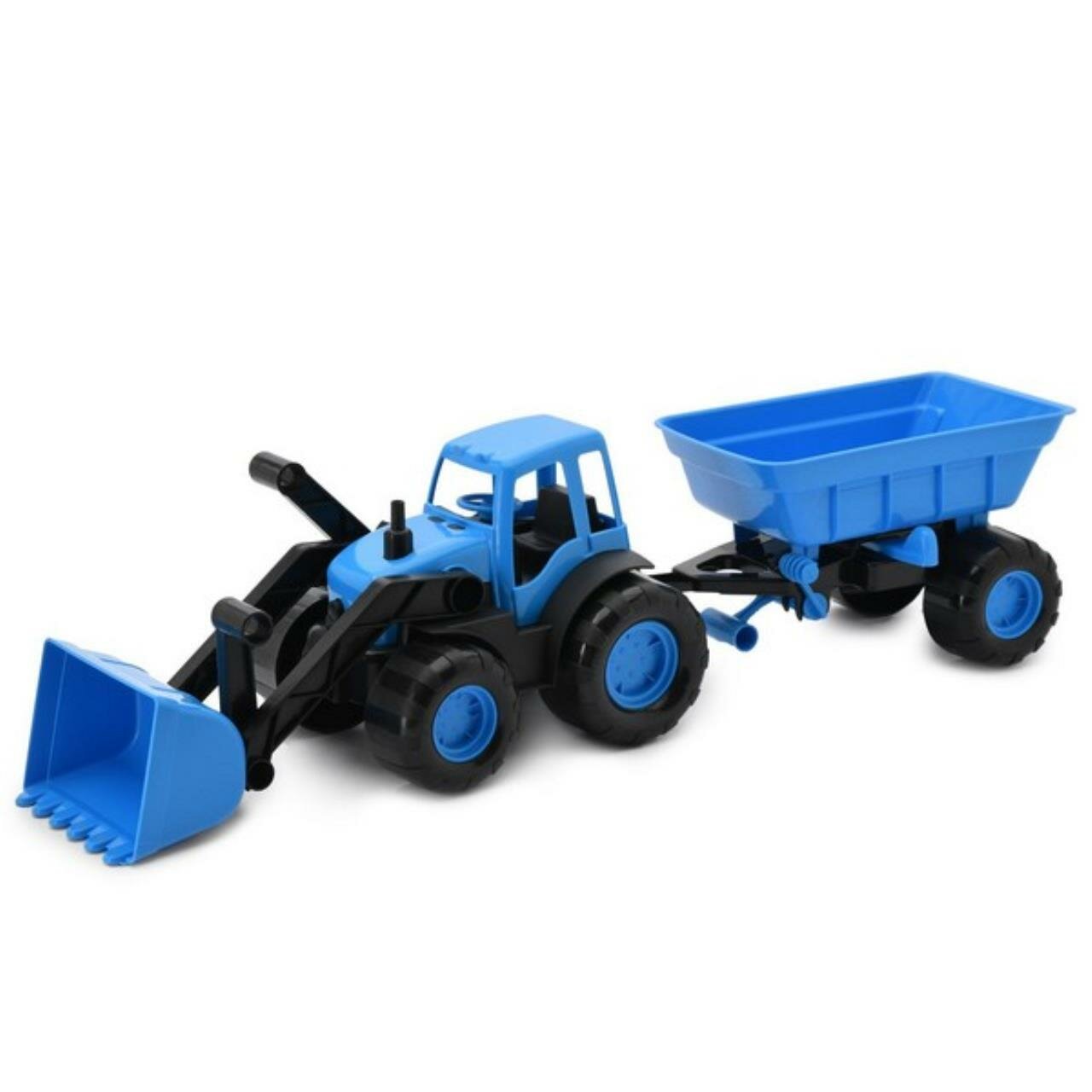 Трактор с ковшом и прицепом серии ACTIVE, в сетке 59x16,5x16 см