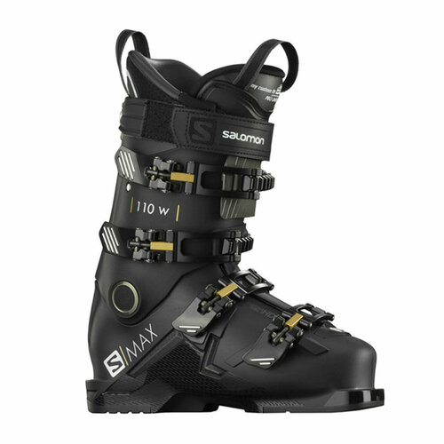 горнолыжные ботинки salomon s pro hv 80 r w xf black white scuba 20 21 Горнолыжные ботинки Salomon S/Max 110 W Black/Gold 20/21