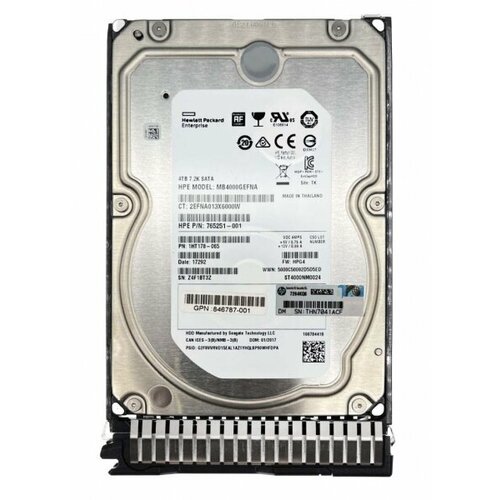 Жесткий диск HP 765861-001 4Tb 7200 SATAIII 35 HDD 2969000₽