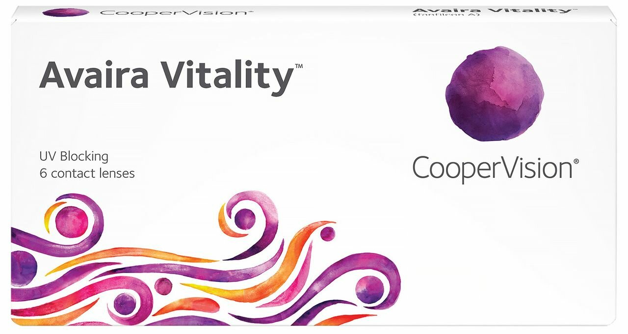 "Контактные линзы CooperVision Avaira Vitality (6 линз) +5.50 R 8.4, двухнедельные, прозрачные"