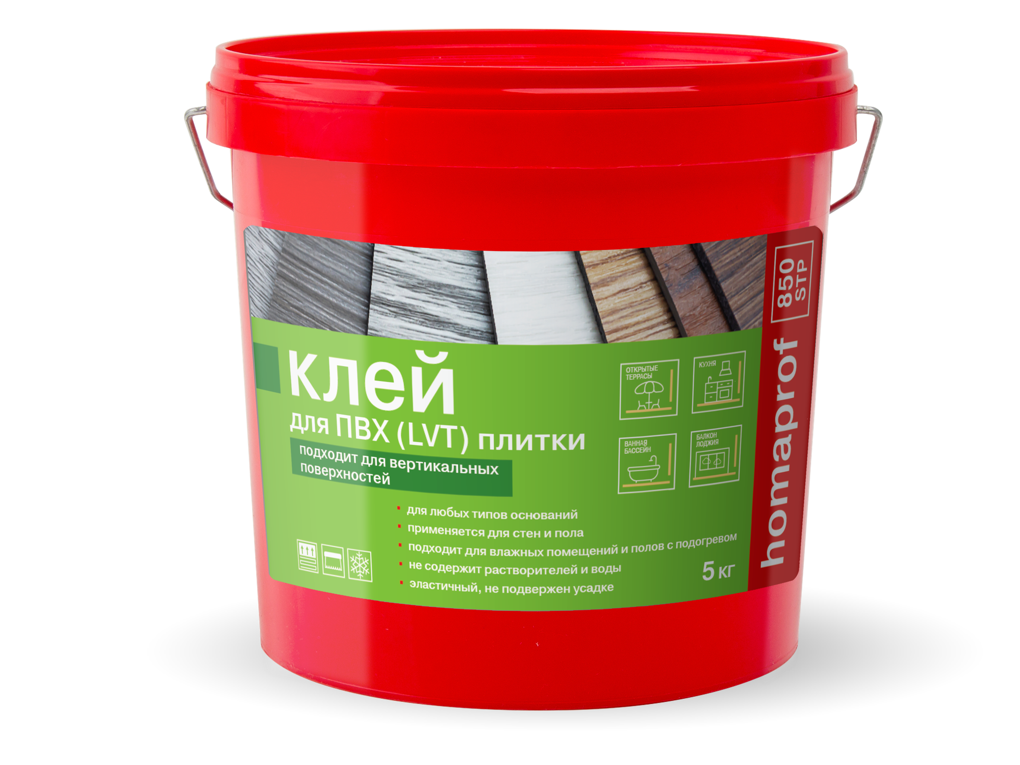 Клей универсальный для полов и стен Homaprof 850 STP, 5 кг