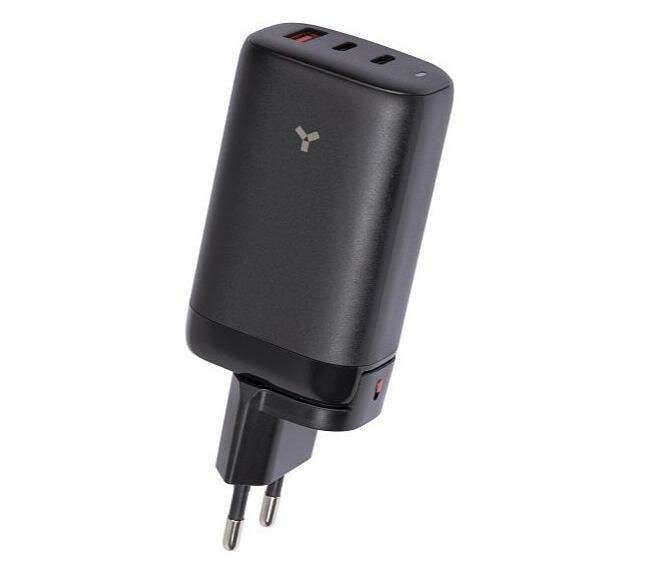 Сетевое зарядное устройство Accesstyle Cosmic GaN 65W2CA Travel USB-A Type-C Чёрный