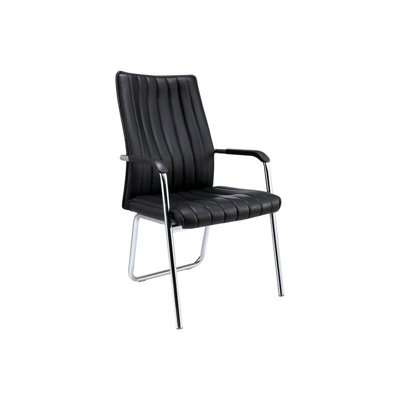 Конференц-кресло Easy Chair кожзам черный, хром