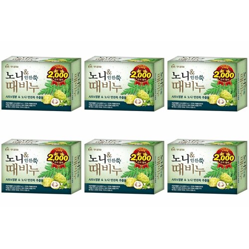 Mukunghwa Мыло туалетное Noni&Foremost Mugwort Scrub Soap 100г 6шт