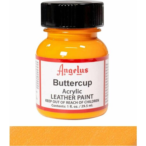 Акриловая художественная краска Angelus для ткани и кожи, Buttercup 198 (оранжевый), 29.5 мл