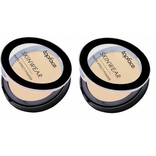 Topface Пудра матовая Skinwear matte effect powder, тон 04, песочный, 2 шт topface пудра компактная skinwear matte effect powder 005 10 г