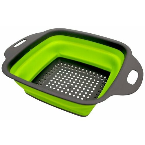 Квадратный складной силиконовый дуршлаг 17 см салатовый 239₽