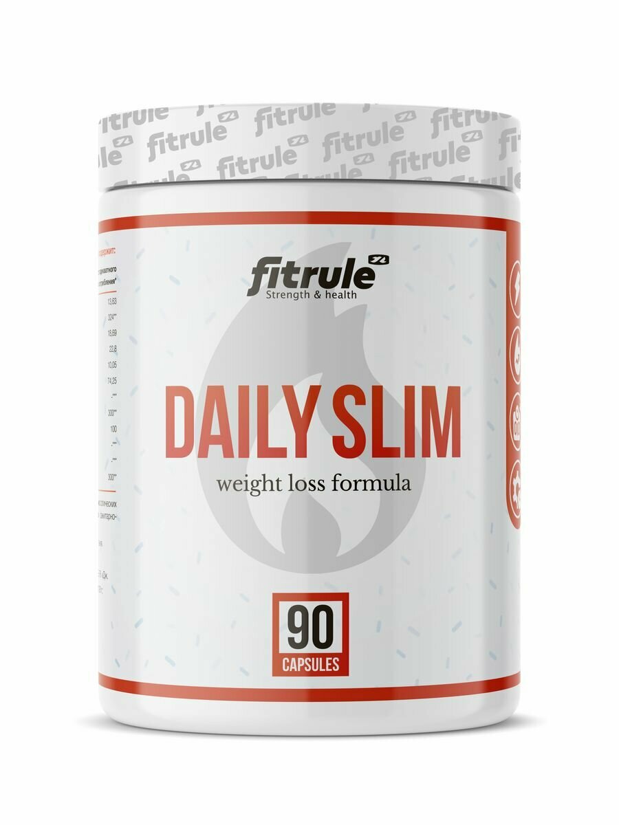 "FitRule Daily Slim" - Жиросжигающий Комплекс для Похудения, 90 Капсул