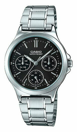 Наручные часы CASIO, черный, серебряный