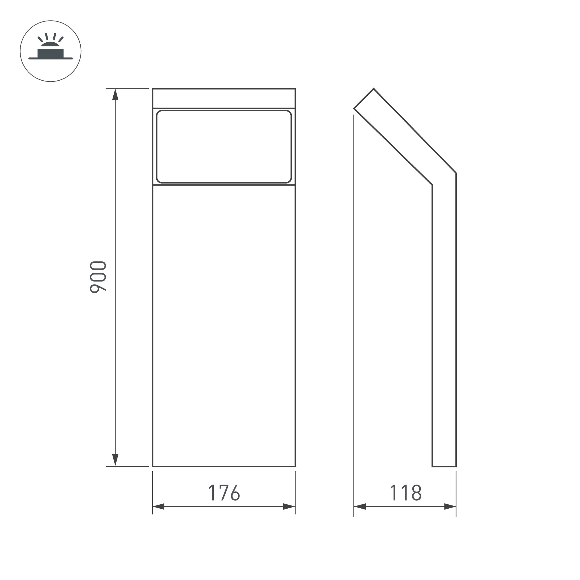 Уличный светодиодный светильник Arlight LGD-Ecran-Boll-H900-9W Warm3000 / - фото №6