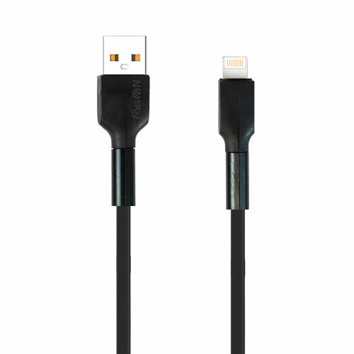 Кабель USB - 8 pin FaisON K-131 Glamor, 1.0м, 3,0А, цвет: чёрный