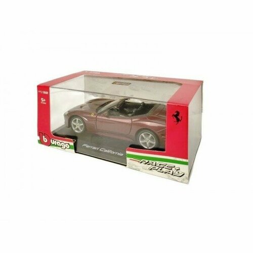 Машинка Bburago Race & Play. Ferrari California T, арт.46103 bburago 1 18 ferrari california t 6 closed top sports car static die cast vehicles collectible model car toys