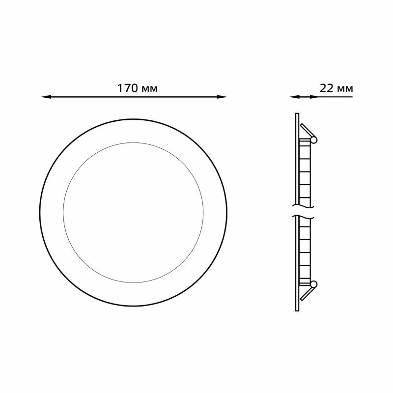 Светильник светодиодный встраиваемый Slim ДВО 12Вт 6500К IP20 990лм - фотография № 13