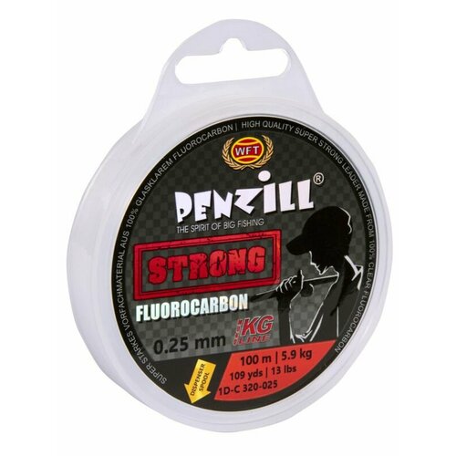 фото Леска монофильная wft penzill fluorocarbon strong 100/025