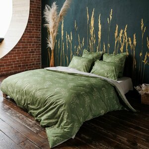 Фото Евро комплект постельного белья волшебная ночь Grass с наволочками 70х70