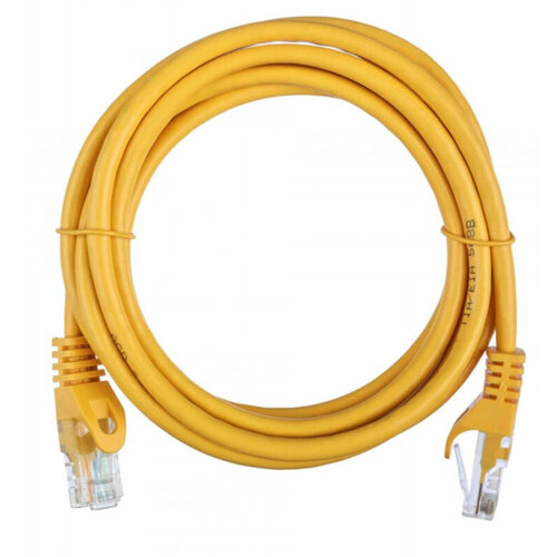 Патч-корд ACD LPU5E-20Y Cat5e UTP 24AWG 4Pair, 7/0.18мм CCA Желтый,2.0м