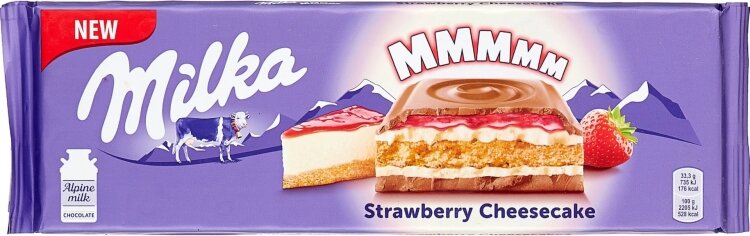 Молочный шоколад Milka Клубничный Чизкейк 300 гр