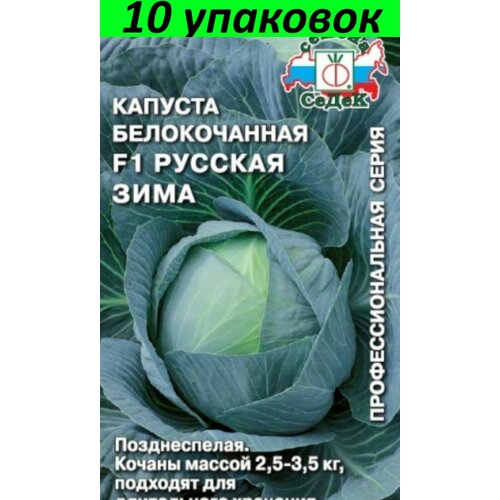 Семена Капуста белокочанная Русская Зима F1 10уп по 0,1г (Седек) капуста б к русская зима f1 0 1г поздн седек 10 ед товара