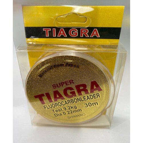 Леска для рыбалки с флюорокарбоновым покрытием Tiagra Fluorocarbon Leader SUPER SHIMANO 0.22 30м, 9,2кг