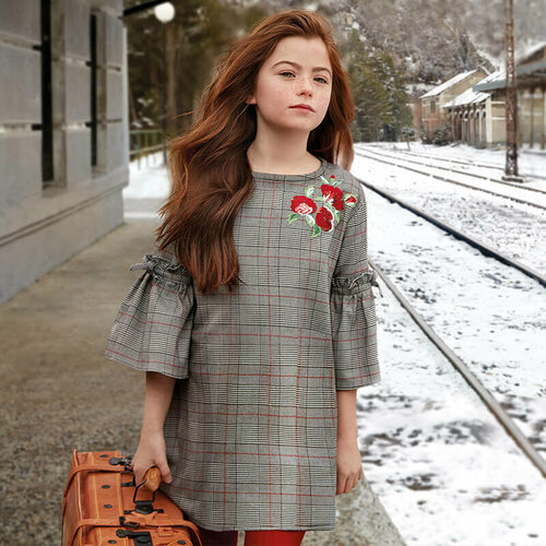 фото Платье mayoral, размер 167 (18 лет), серый