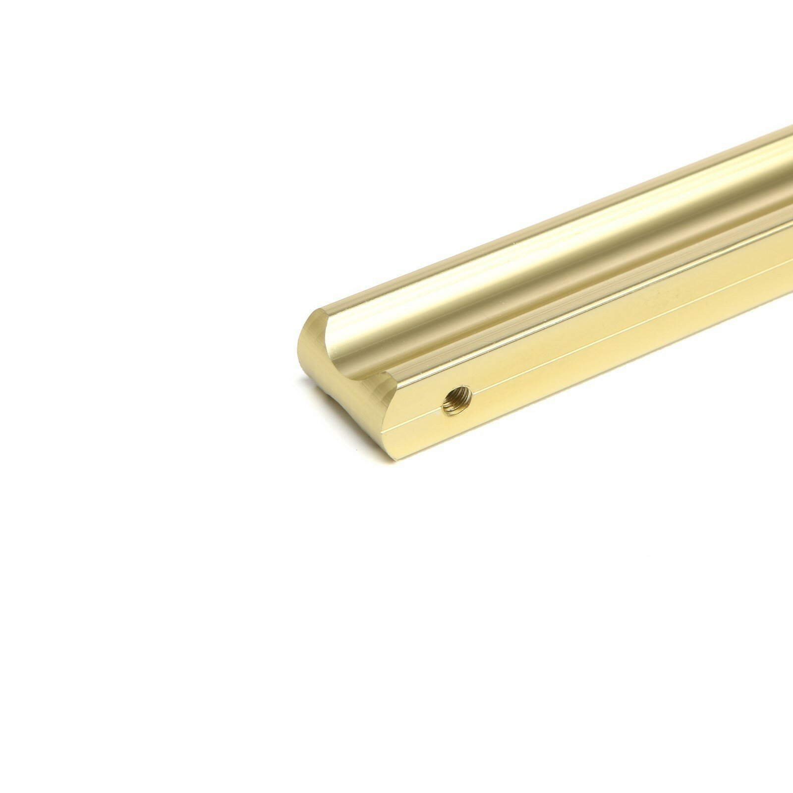 Ручка скоба RSC103, алюминий, м/о 128, цвет сатиновое золото - фотография № 4