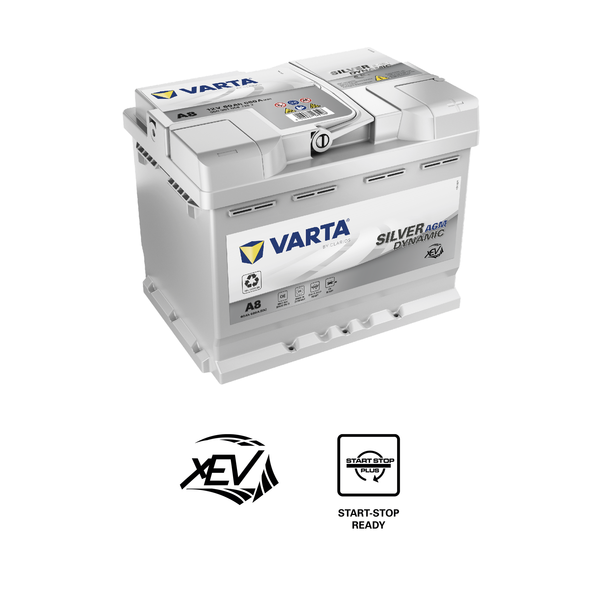 Аккумулятор для спецтехники VARTA Silver Dynamic AGM D52 (560 901 068) 242х175х190