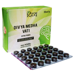 Дивья Медха Вати (Divya MEDHA VATI Extrapower) Тоник для улучшения работы мозга 120 таб. + Тришун 6 таб