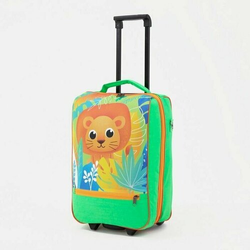 фото Чемодан , ручная кладь, 35х50х13 см, зеленый нет бренда