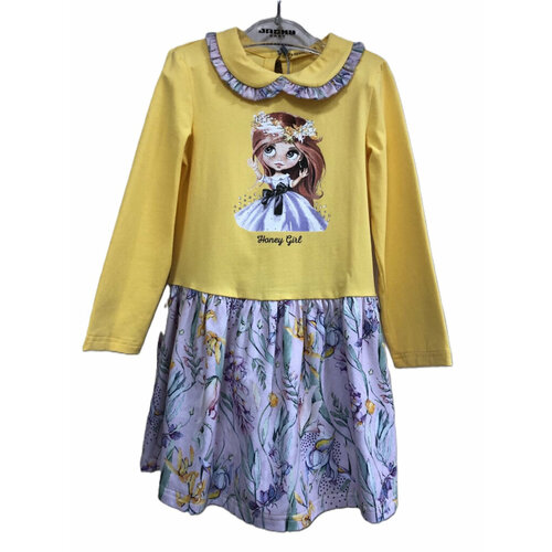 фото Платье карамелли, размер 104, желтый