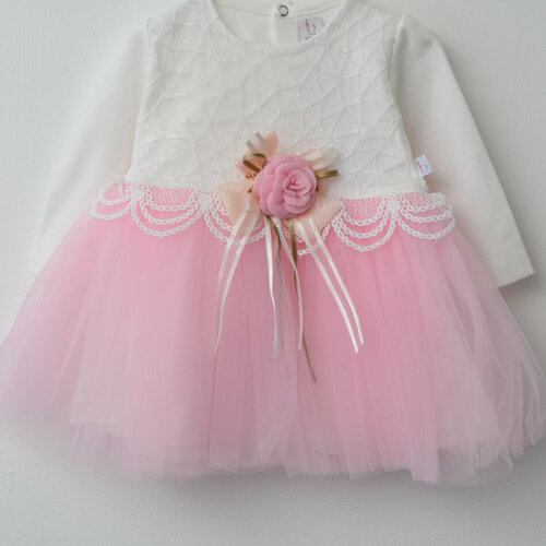 фото Платье, размер 74, розовый, белый bulsen