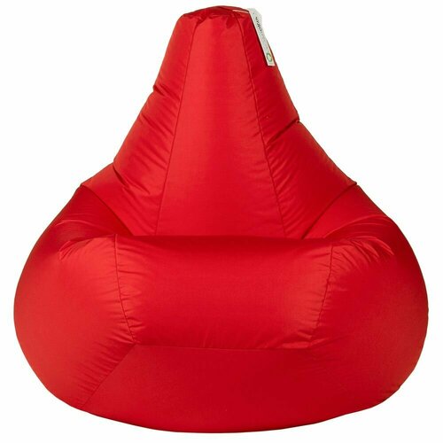 Кресло мешок Груша Оксфорд красный 140х90 размер XXXL, Чудо Кресло, ручка, люверс, молния, непромокаемый пуфик мешок для дома, для улицы