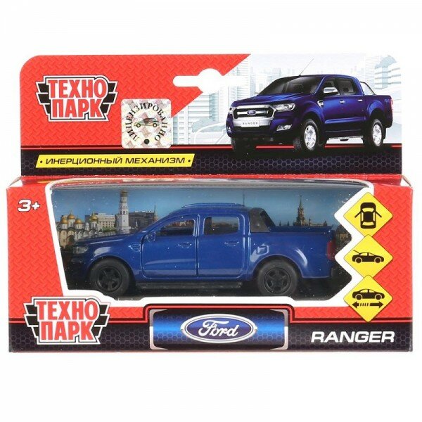 Машинка Технопарк Ford Ranger пикап синий, арт. SB-18-09-FR-N(BU)