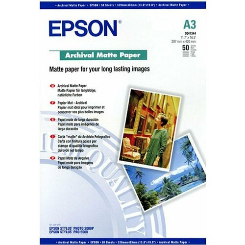 Бумага EPSON Archival Matte Paper A3 (C13S041344)