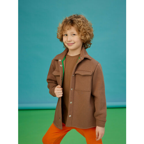 Куртка booms, размер 128, коричневый